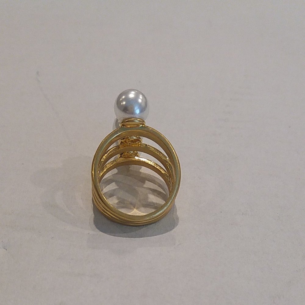 Tory Burch Kira Pearl Stackable Ring Size 7 - Picture 11 of 11